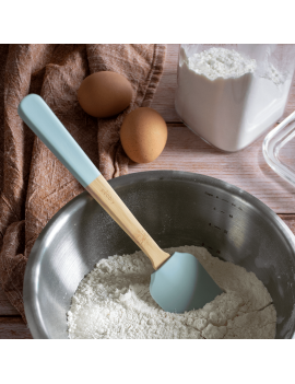 Spatule silicone manche Bambou 25 cm PEBBLY