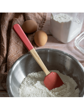 Spatule silicone manche Bambou 25 cm PEBBLY