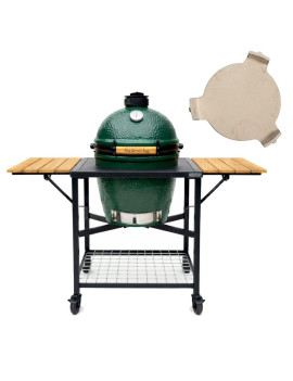 Pack MEDIUM sur table modulaire avec 2 rallonges - EGG Medium + ConvEGGtor  + Table modulaire +  2 rallonges bois BIG GREEN EGG