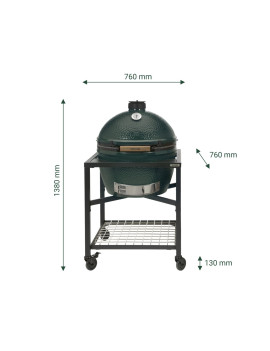 Pack XLARGE  sur table modulaire avec 2 rallonges - EGG XLarge + ConvEGGtor  + Table modulaire +  2 rallonges bois BIG GREEN EGG