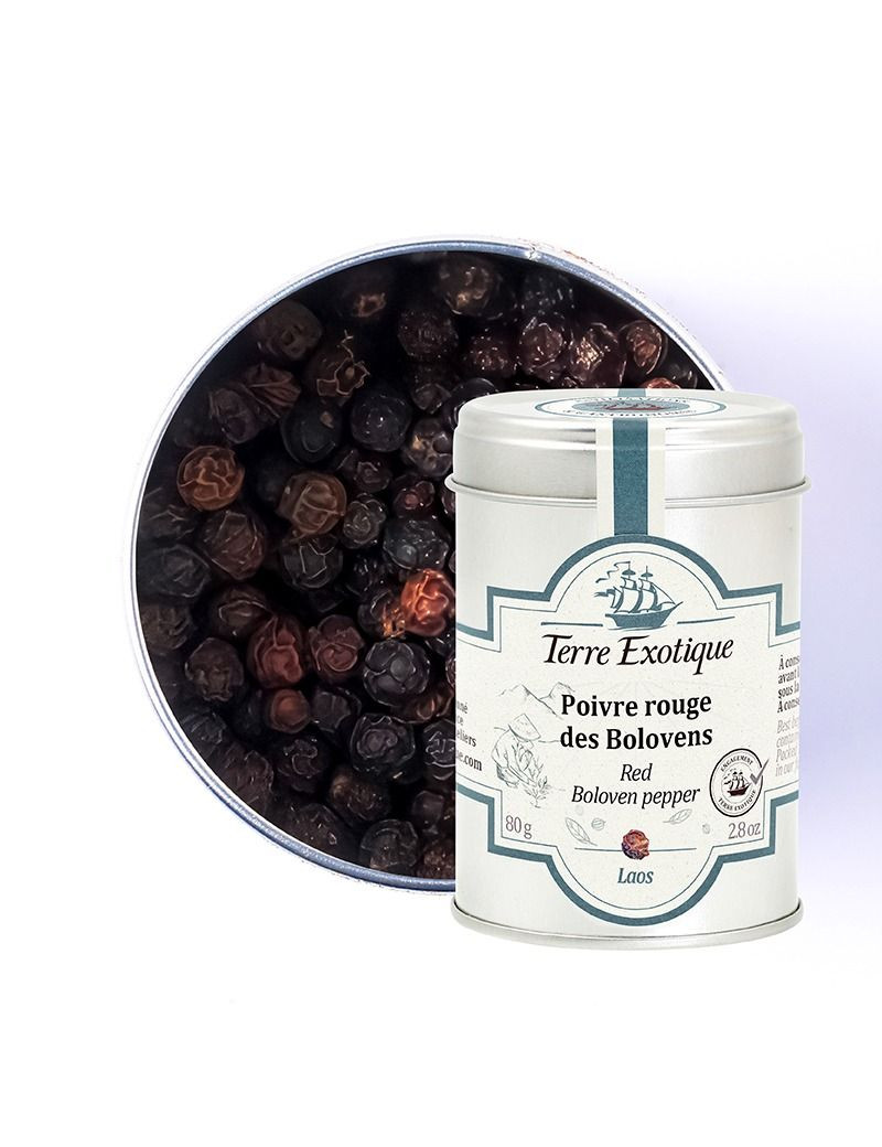 Poivre rouge des Bolovens 80 g TERRE EXOTIQUE