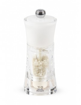 Molène Moulin à sel humide manuel en acryl couleur blanc 14 cm - Peugeot