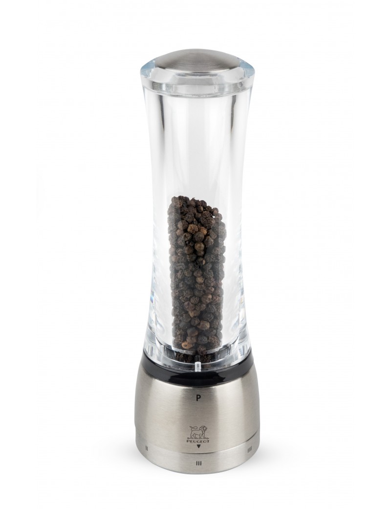 Daman Moulin à poivre manuel en acryl et inox u'select 21 cm - Peugeot