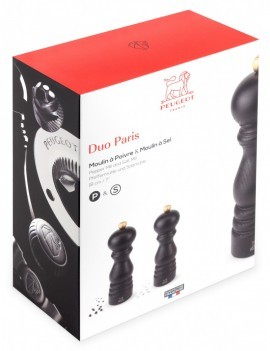 Paris Duo de moulins à poivre et à sel manuels u'select en bois couleur chocolat 18 cm - Peugeot