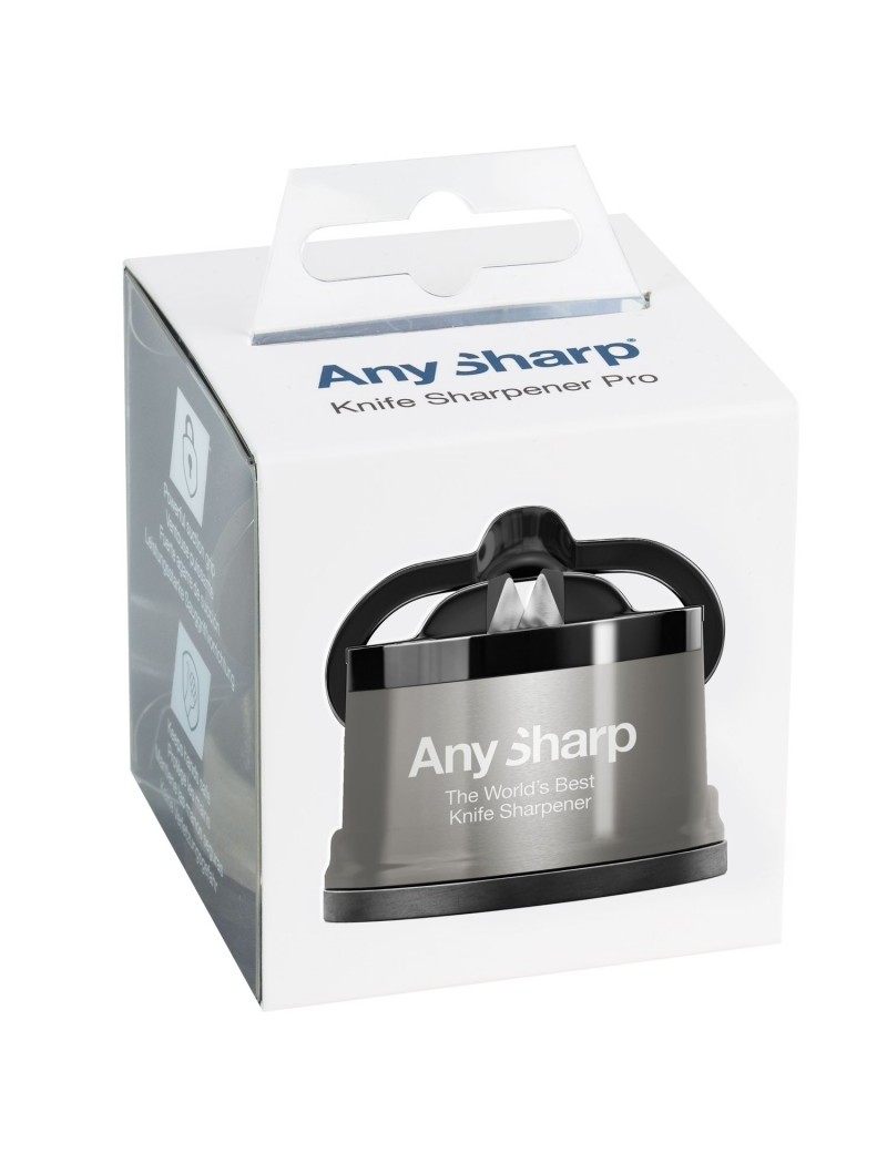 AnySharp Pro Aiguiseur De Couteaux (Métal) Avec Ventouse (Rouge