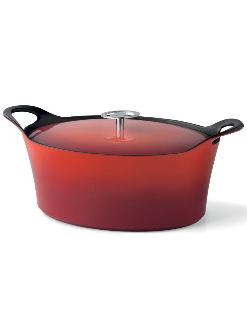 COCOTTE FONTE OVALE 9L ROUGE TOUT FEU DONT INDUCTION