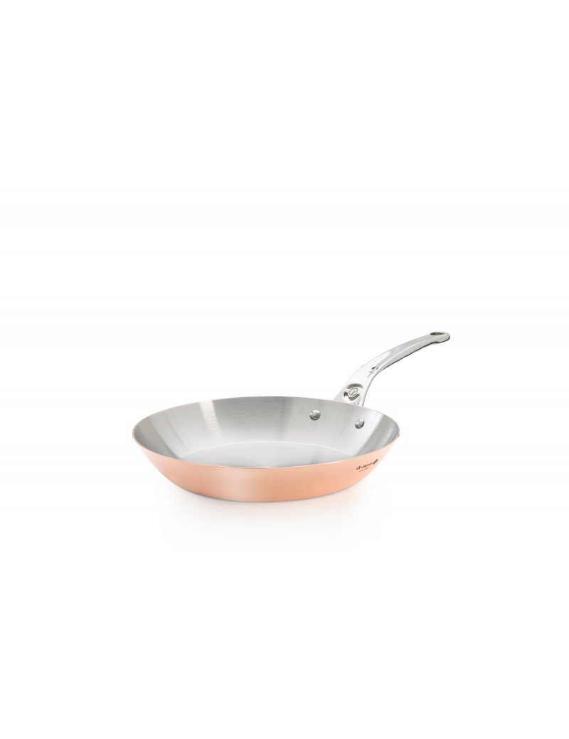 Poêle ronde en cuivre inox induction Prima Matera - Diamètre cm 32 cm -  Cuisine - Parlapapa