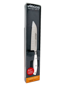 Couteau santoku Riviera blanc 140mm