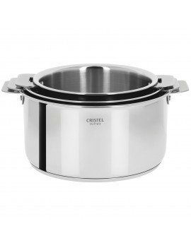 Série 3 casseroles amovibles 16 à 20 cm Casteline CRISTEL