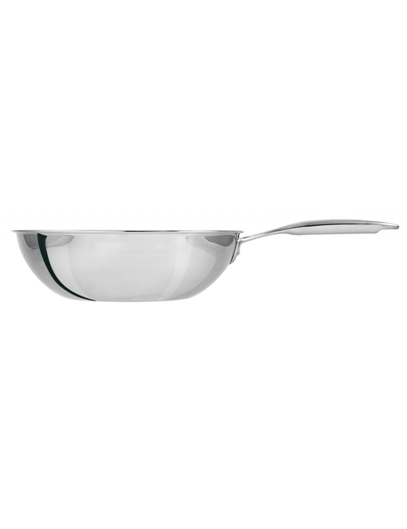 Wok tout inox Castel'Pro® Fixe induction CRISTEL Wok tout inox Castel'Pro® Fixe induction CRISTEL