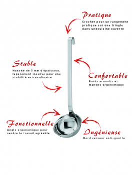 Louche à crochet acier inoxydable 18/10 RÖSLE 