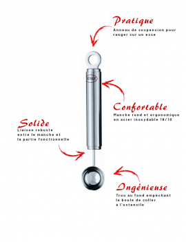 Cuillère à pomme parisienne tout inox RÖSLE 