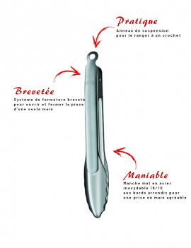 Pince traiteur acier inoxydable 18/10 RÖSLE 