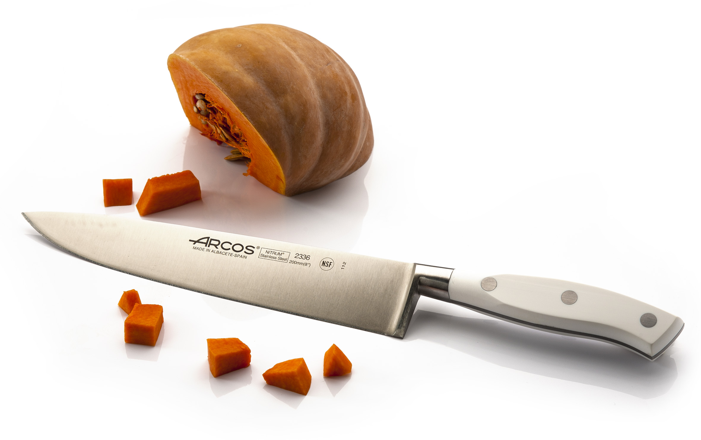 Couteau de cuisine Arcos de la gamme Riviera Blanc