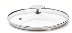 Couvercle en verre avec pontet inox Affinity et Alchimy