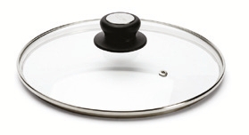 Couvercle en verre avec pontet en bakélite noir