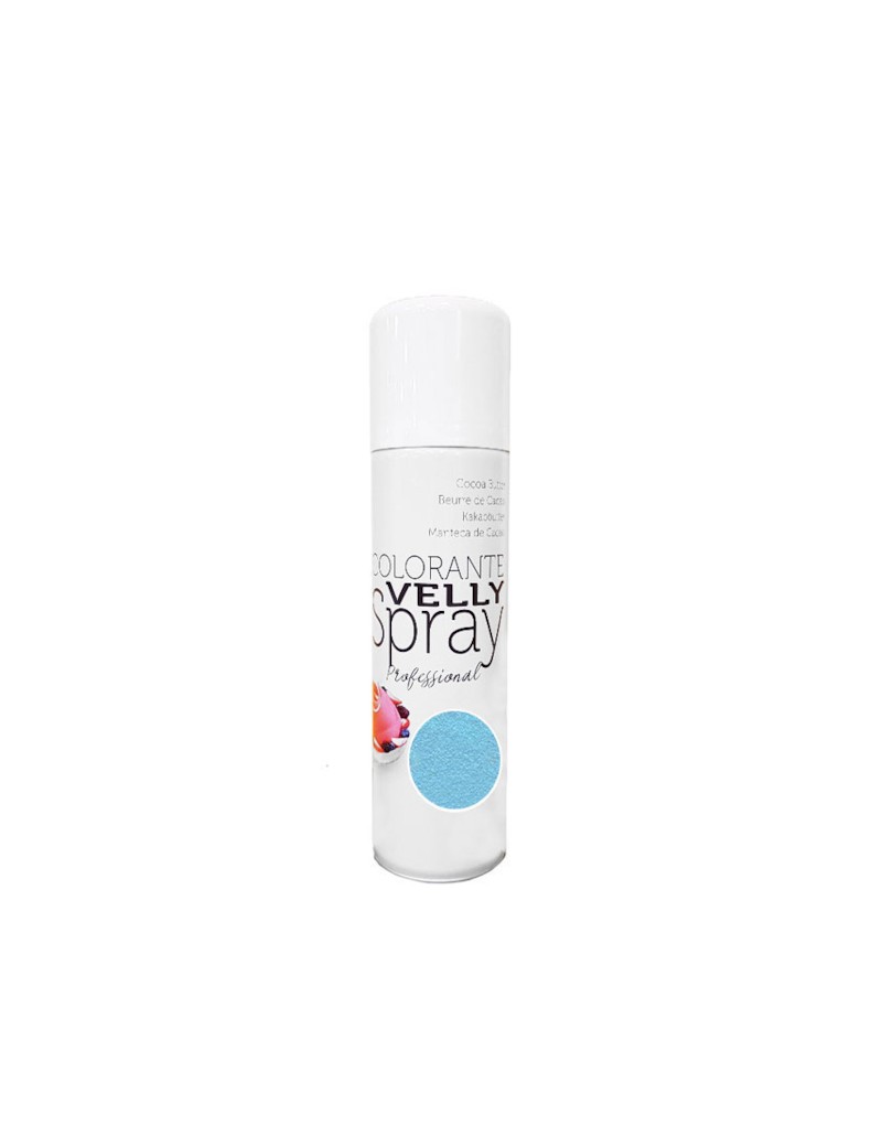 Colorant Bleu Ciel spray Velly effet velours 250ml Azo Free SOLCHIM FOOD