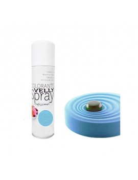 Colorant Bleu Ciel spray Velly effet velours 250ml Azo Free SOLCHIM FOOD