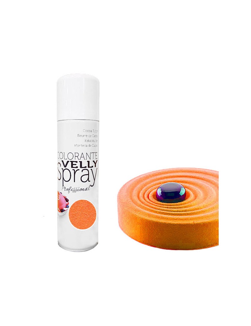 Colorant Orange spray Velly effet velours 250ml - Couleur Orange -  Pâtisserie - Parlapapa