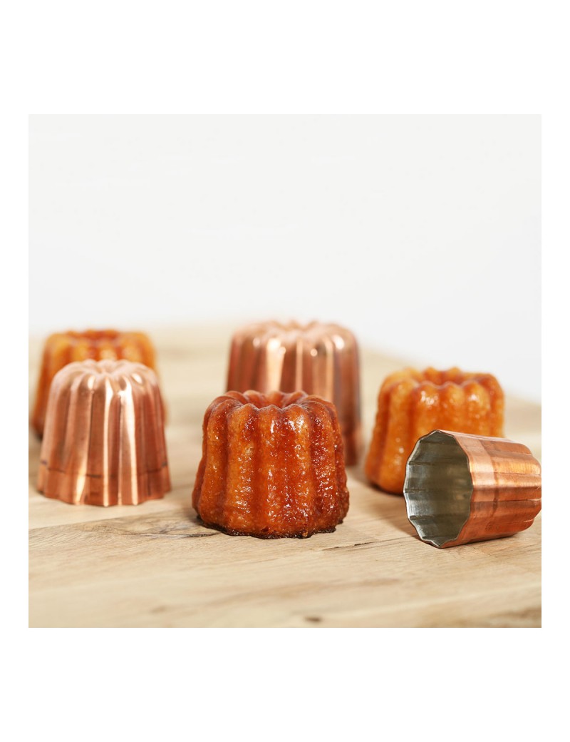 Moule à Cannelés Bordelais cuivre Diamètre mm 35mm Pâtisserie Parlapapa