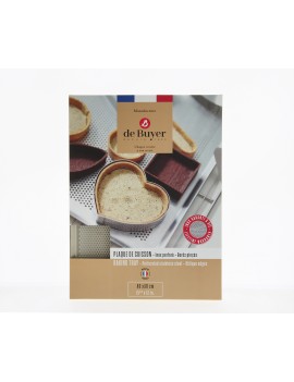 Plaque de cuisson perforée en inox De Buyer