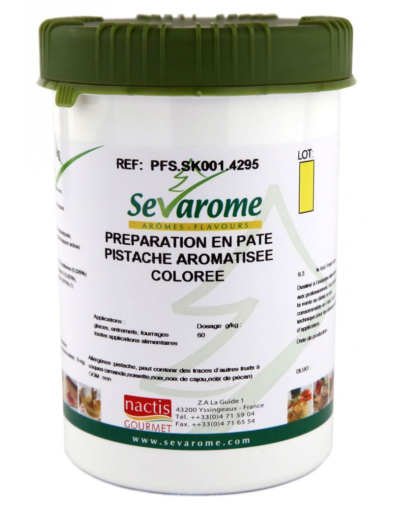 Pâte de Pistache Aromatisée professionnel 4295 - Poids 1 kg