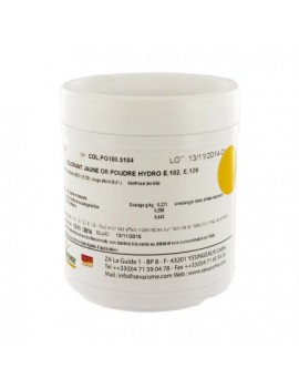 Colorant alimentaire jaune or poudre hydrosoluble professionnel 5104