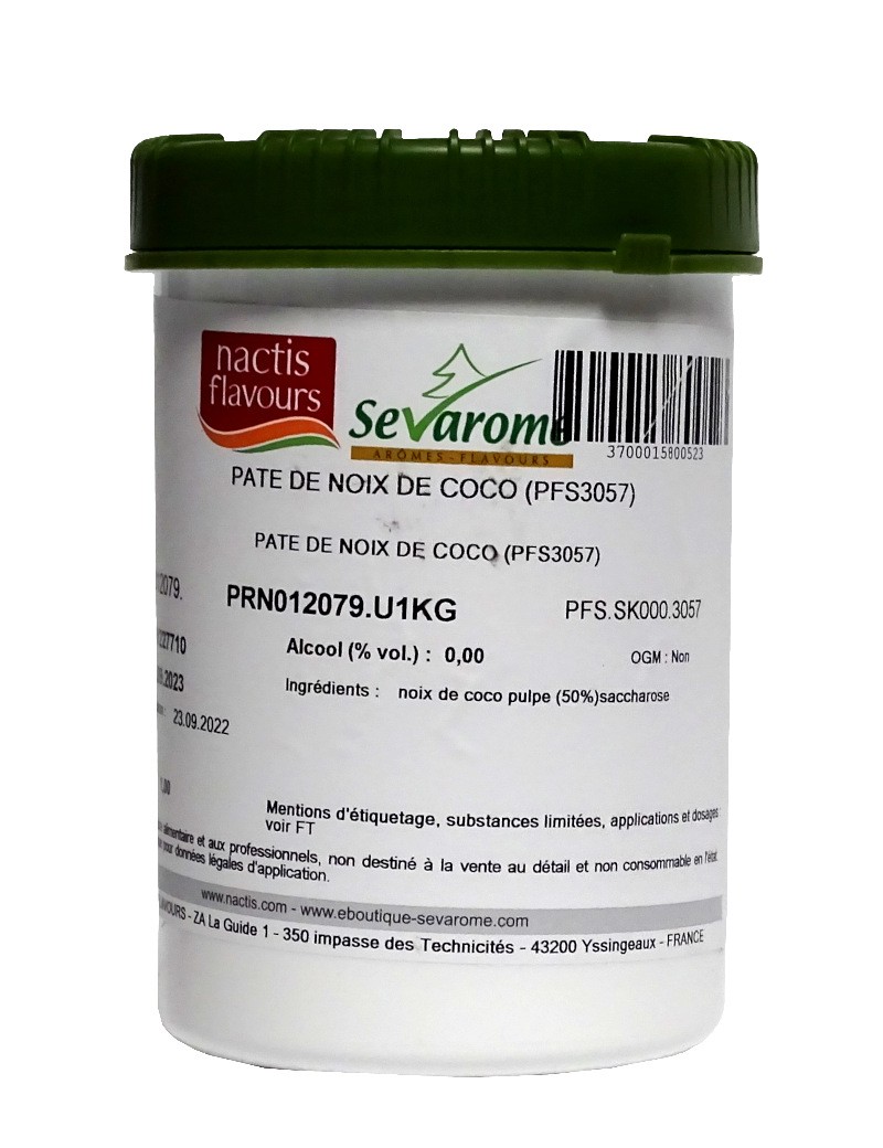 Pâte de Noix de coco sucré 50% Arôme naturel alimentaire professionnel SEVAROME