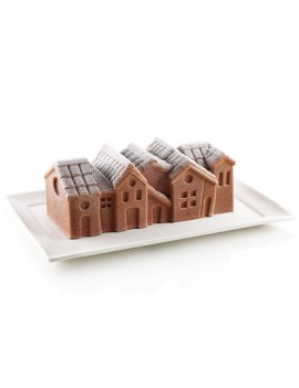 Moule silicone Winter Village SILIKOMART