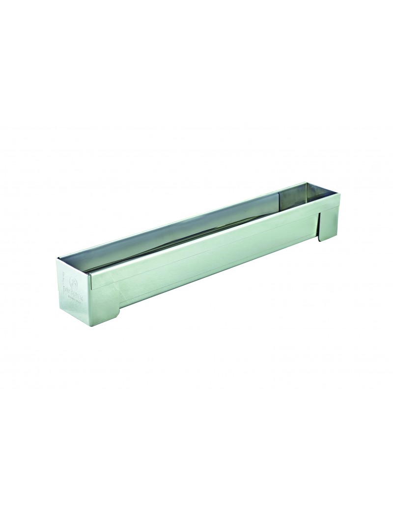 Gouttière à bûches démontable rectangulaire inox 30 x 4 cm h 4 cm DE BUYER INDUSTRIES