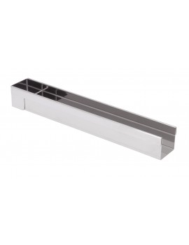 Gouttière à bûches démontable rectangulaire inox 30 x 4 cm h 4 cm DE BUYER INDUSTRIES