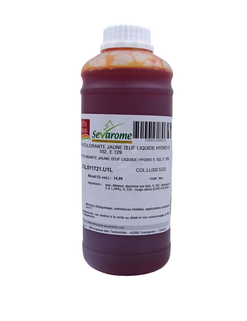 Jaune E102 - Colorant alimentaire