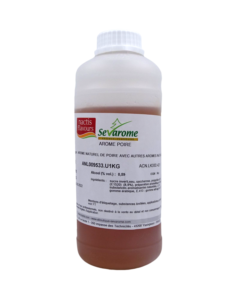 Poire type Fruit frais Arôme alimentaire naturel professionnel 4216 SEVAROME