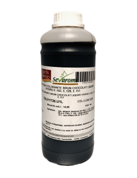 Colorant alimentaire brun chocolat liquide hydrosoluble professionnel sans alcool 5208 SEVAROME