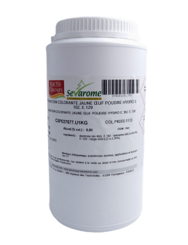Colorant alimentaire jaune d'oeuf poudre hydrosoluble professionnel 5103 SEVAROME