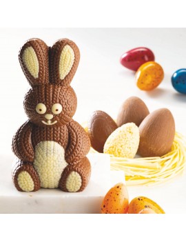 Moule Lapin Tricot 15 cm CACAO BARRY