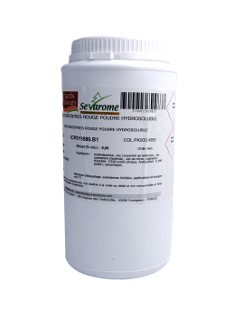 Colorant naturel rouge poudre hydrosoluble professionnel 4585 SEVAROME