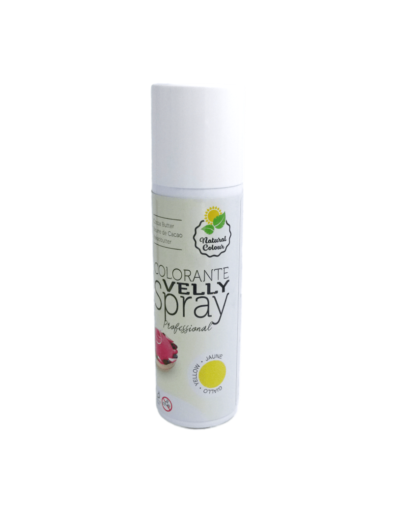 Colorant naturel Jaune spray Velly effet velours 250ml Azo Free SOLCHIM FOOD