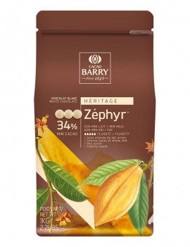 Chocolat blanc de couverture Zephyr 34% CACAO BARRY