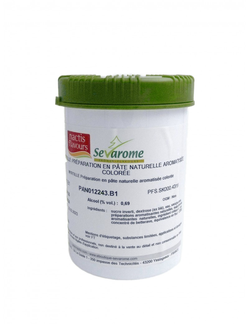 Pâte de Myrtille Arôme et Colorant naturel alimentaire professionnel 4319 SEVAROME