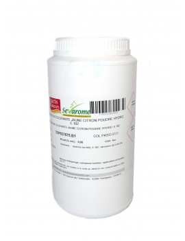 Colorant alimentaire jaune citron poudre hydrosoluble professionnel 5101 SEVAROME