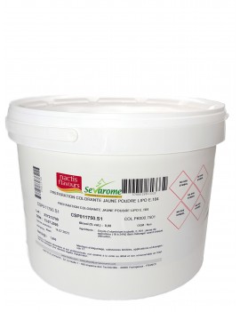 Colorant jaune laque poudre liposoluble professionnel 7501 SEVAROME