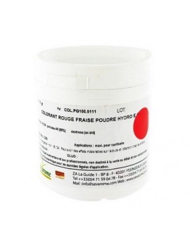 Colorant rouge fraise ponceau E124 poudre hydrosoluble professionnel SEVAROME