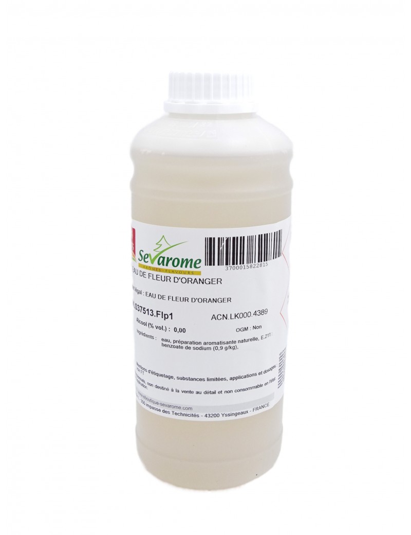 Eau de Fleur d'oranger Arôme alimentaire naturel professionnel 4389 SEVAROME