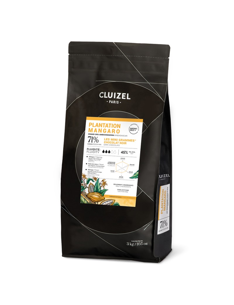 Chocolat noir de couverture Plantation Mangaro 71% MICHEL CLUIZEL Chocolat noir de couverture Plantation Mangaro 71% MICHEL CLUIZEL