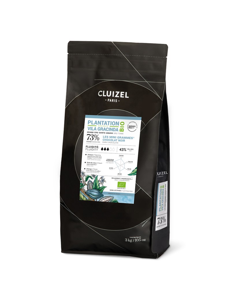 Chocolat noir de couverture Plantation Vila Gracinda 73% MICHEL CLUIZEL Chocolat noir de couverture Plantation Vila Gracinda 73% MICHEL CLUIZEL