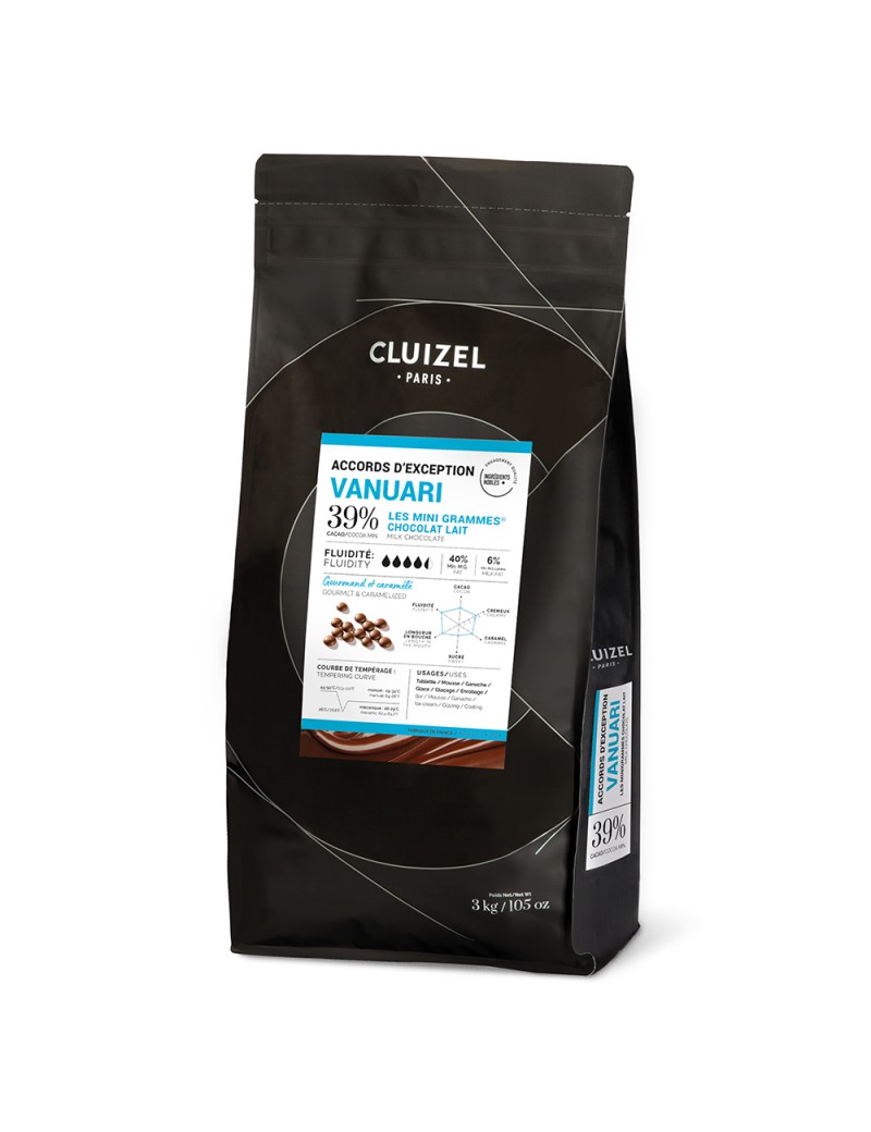 Chocolat lait de couverture Grands Accords Vanuari 39% MICHEL CLUIZEL Chocolat lait de couverture Grands Accords Vanuari 39% MICHEL CLUIZEL