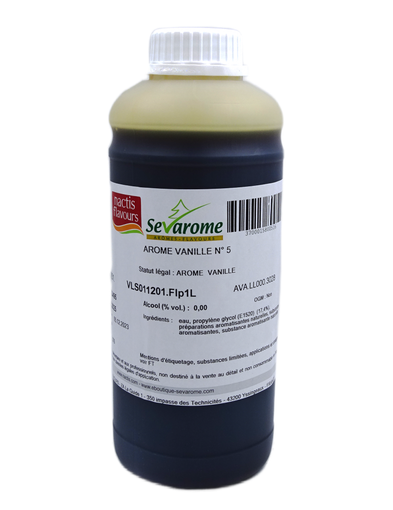 Vanille N°5 Note vanillée alimentaire professionnel Arôme 3028 SEVAROME