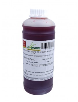 Colorant alimentaire jaune or liquide hydrosoluble professionnel 5204 SEVAROME