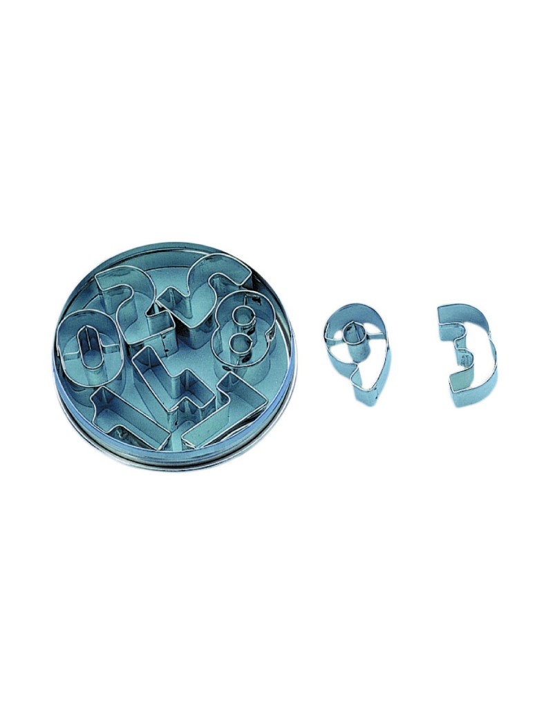 Boite de découpoirs chiffres inox MALLARD FERRIERE